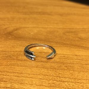 Nickel & Suede brand arrow ring